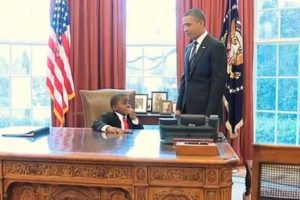 &Ccedil;ocuk Başkan Obama'yla buluştu