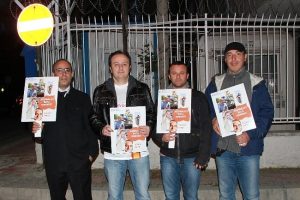 Filistinli gazeteci Bashar Kadumi i&ccedil;in "&ouml;zg&uuml;rl&uuml;k" eylemi
