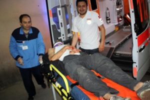 Motosiklet şarampole devrildi