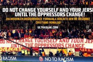 Ronaldo'yu şaşırtan pankart!