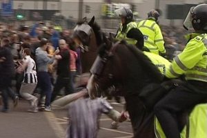 Atlı polise saldıran İngiliz taraftar kendini savundu