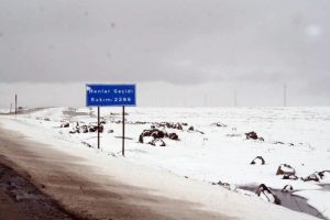 Kars'ta kar ve tipi etkili oldu