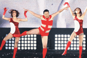 PSY konserinde Beyonce'yi taklit etti