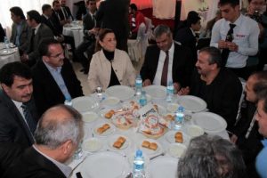 Bakan Ergin ve BDP'li &Ouml;nder, d&uuml;ğ&uuml;nde aynı masada
