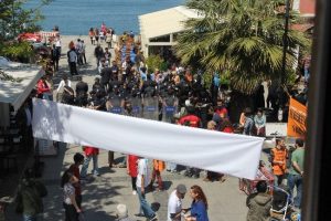 &Ccedil;anakkale'de stant gerginliği