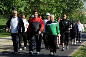 Başkanla sabah sporu
