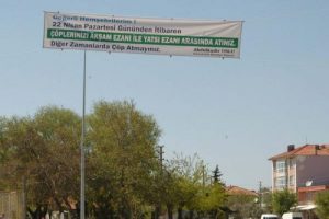 &Ccedil;&ouml;p toplamaya ezan ayarı