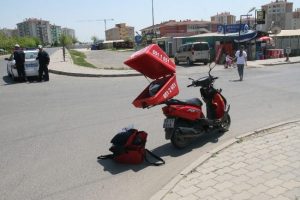 Kask  hayatını kurtardı