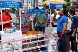 Vatandaşlara ayran dağıtıldı