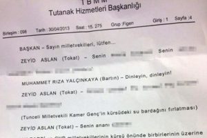 Meclis'te şok tutanak