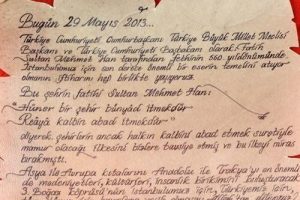 İşte yeni k&ouml;pr&uuml;n&uuml;n temeline g&ouml;m&uuml;len mektup