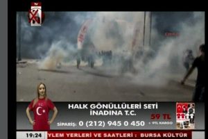 Halk TV'de Atat&uuml;rk'l&uuml; &uuml;r&uuml;n yerleştirme reklamı