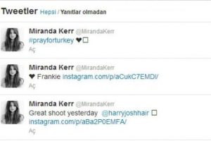 Miranda Kerr'den Gezi Parkı mesajı