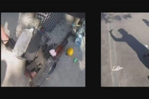 Devrilen polis aracından kalaşnikof &ccedil;ıkardılar
