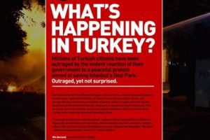 New York Times'daki 'Gezi' ilanı belli oldu