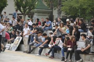 Cumhuriyet parkında katılım azaldı
