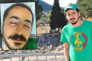 Biber gazından ka&ccedil;arken darp edildi
