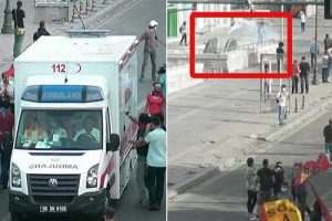 Başkentte eylemci ter&ouml;r&uuml; g&uuml;venlik kameralarına yansıdı