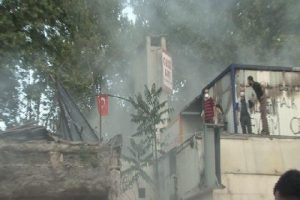 Gezi Parkı'nda yangın paniği