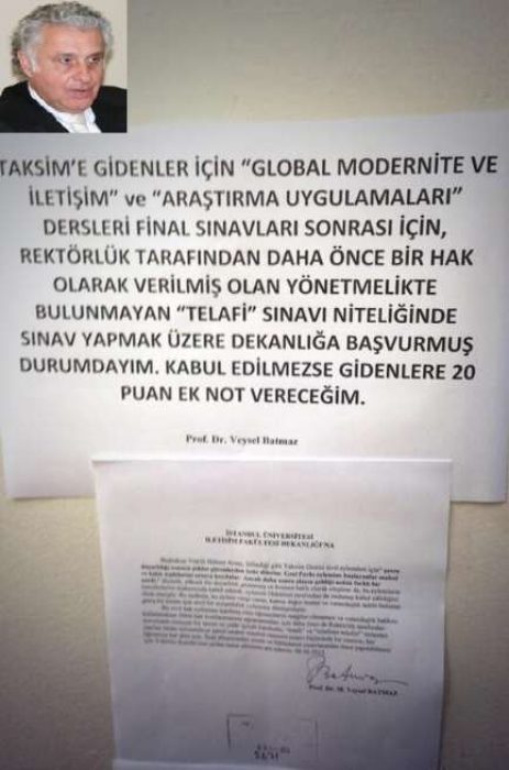 Taksim'e gidene "20 ek puan" veren profes&ouml;r