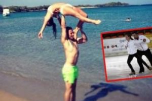 İlhan Mansız'dan kumda dans şov