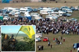 Dağdaki PKK'lılar şenliğe b&ouml;yle getirildi