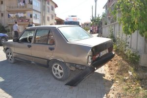 Otomobil motosiklete &ccedil;arptı: 1 yaralı