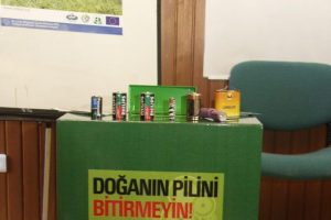 400 kilogram atık pil toplandı