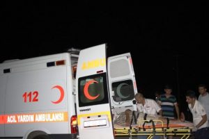 Trafiğe kapalı yolda arka arkaya kaza