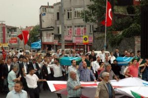 MHP'liler gıyabi cenaze namazı kıldı