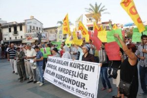 Antalya'da BDP'den Lice eylemi