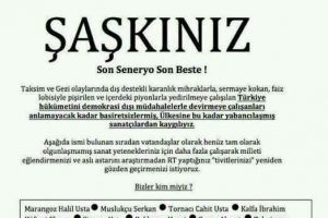 "Kaygılıyız" ilanına karşı halktan "Şaşkınız" ilanı