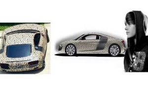 Justin Bieber'den leopar desenli otomobil