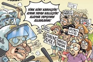 Polis şiddeti Gırgır'ın kapağında