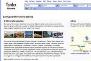 Yandex'ten g&uuml;ncel &uuml;niversite rehberi