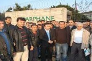 Darphane &ccedil;alışanları grevde