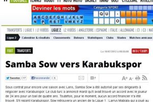 Samba Sow transferi Fransa basınında