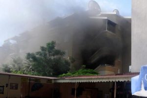 Otel saunasında korkutan yangın
