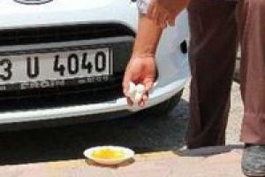 47 derece sıcakta yumurta pişirdiler