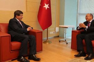 Davutoğlu Mısır B&uuml;y&uuml;kel&ccedil;isi ile g&ouml;r&uuml;şt&uuml;