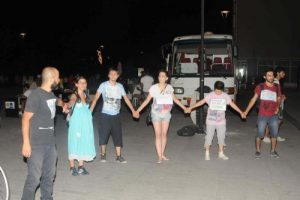&Ccedil;anakkale'de hamile kadın eylemi