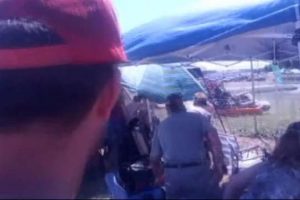 S&uuml;rat teknesi seyircilerin arasına b&ouml;yle daldı