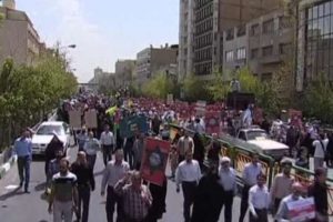 İran'da D&uuml;nya Kud&uuml;s G&uuml;n&uuml; y&uuml;r&uuml;y&uuml;şleri