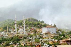 4 bin futbol sahası b&uuml;y&uuml;kl&uuml;ğ&uuml;nde alan yandı