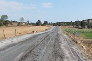 B&uuml;y&uuml;korhan'da yol &ccedil;alışması