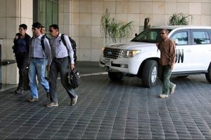 Saldırı ger&ccedil;ekleşirken BM heyeti Suriye'deydi
