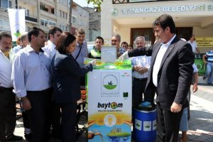 Osmangazi'de atık yağlar paraya d&ouml;n&uuml;ş&uuml;yor