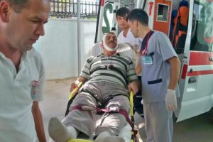 Yaşlıların kavgası hastanede bitti