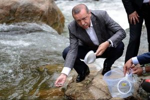 Başbakan yavru balıkları dereye bıraktı