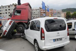 Bu kazada yaralanan bile olmadı